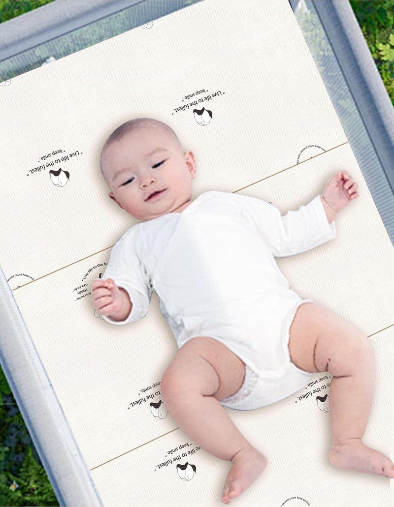 VUCWS Pack and Play Mattress Topper - 38" x 26", Soft Firm Premium Foam Pack N Play Mattresses Pad, Odorless Breathable Comfort Baby Foam Portable Playpen Mattresses (Tri-fold Cotton, 38*26*1.5 In) - Image 2